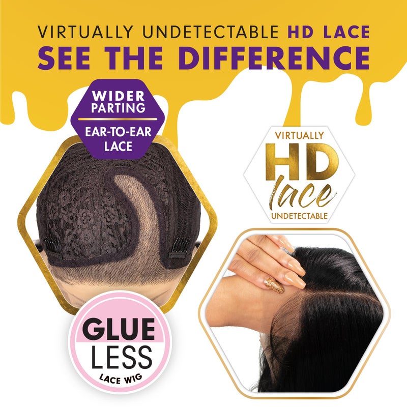 Sensationnel Butta Lace Wigs - Unit 1 Extra Wide 5 Inch Deep Parting Synthetic Preplucked Hairline Glueless Lacefront (2 DARKBROWN) - Image 5